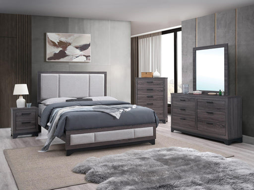 B313 - Jouri Dark Grey 5PC (King Bed, Dresser, Mirror, Nightstand, Chest) - B313-King-5PC