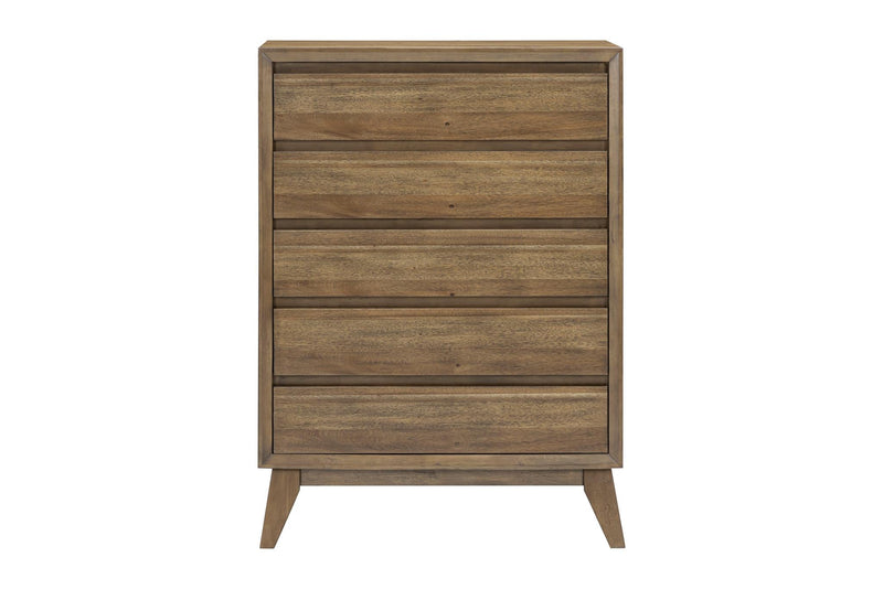 [B339-C] Ellison - Chest, Solid Rubber Wood, Plywood, Acacia Veneer, MDF, Brown Box: 1 of 1 Each - B339-C
