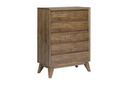 [B339-C] Ellison - Chest, Solid Rubber Wood, Plywood, Acacia Veneer, MDF, Brown Box: 1 of 1 Each - B339-C