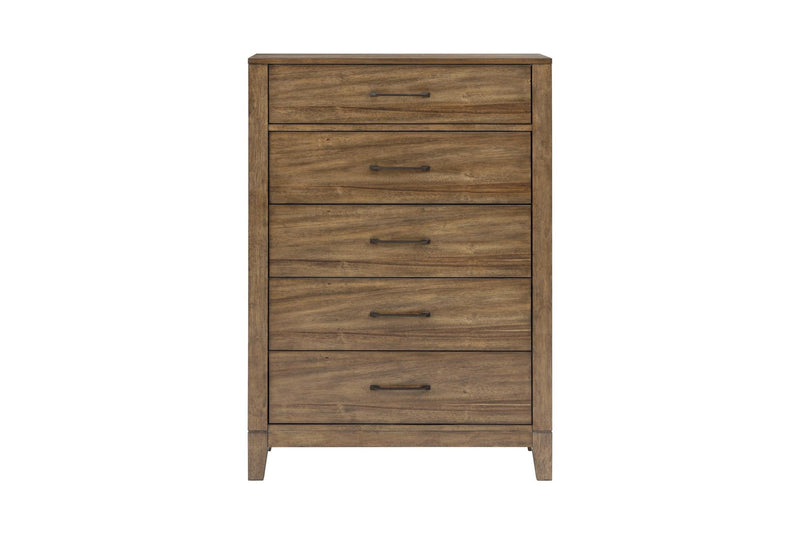 [B341-C] Langford - Chest, Solid Rubber Wood, Plywood, Acacia Veneer, MDF, Brown Box: 1 of 1 Each - B341-C
