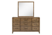[B341-D] Langford - Dresser, Solid Rubber Wood, Plywood, Acacia Veneer, MDF, Brown Box: 1 of 1 Each - B341-D