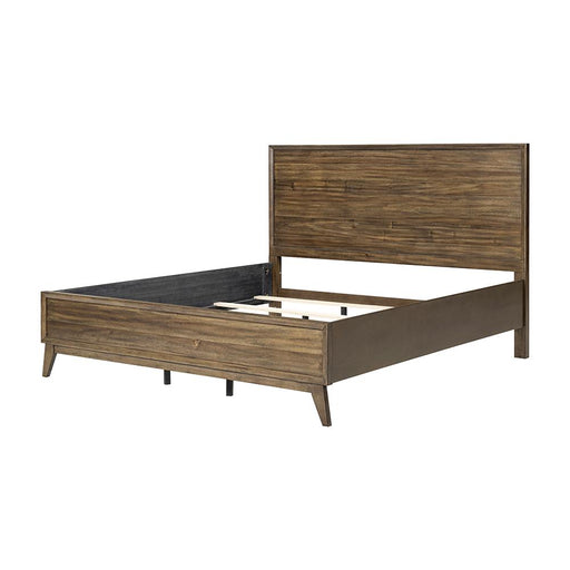 [B341-K-Bed] Langford - Bed (King) King, Solid Rubber Wood, Plywood, Acacia Veneer, Brown Each - B341-K-Bed