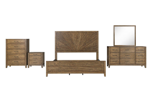[B341-QDMN] Langford - BDMN (Queen) Queen, Solid Rubber Wood, Plywood, Acacia Veneer, MDF, Brown Each - B341-QDMN
