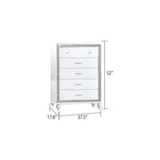 B516 - Emma White 3 PC (Queen Bed, Dresser, Mirror) - B516-Queen-3PC