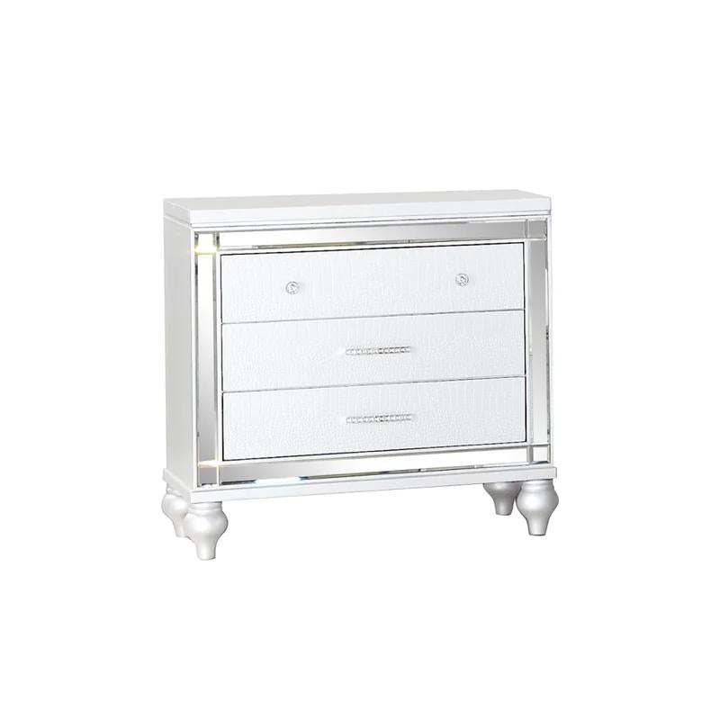 B516 - Emma White 5 PC (Queen Bed, Dresser, Mirror, Nightstand, Chest) - B516-Queen-5PC