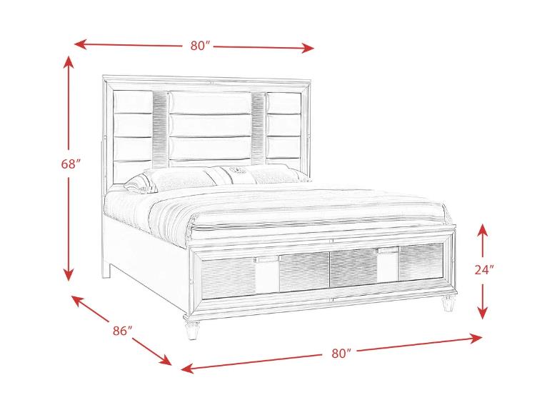 B535 - Gina 3 PC (Queen Bed, Dresser, Mirror) - B535-Queen-3PC