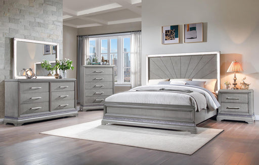 B545 - Jordan 4 PC (Queen Bed, Dresser, Mirror, Nightstand) - B545-Queen-4PC
