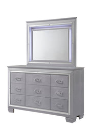 Lillian Silver LED Upholestered Bedroom Set - Lara FurnitureBedroom Set