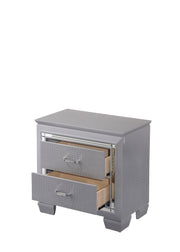 Lillian Silver LED Upholestered Bedroom Set - Lara FurnitureBedroom Set