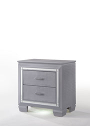 Lillian Silver LED Upholestered Bedroom Set - Lara FurnitureBedroom Set
