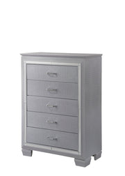 Lillian Silver LED Upholestered Bedroom Set - Lara FurnitureBedroom Set