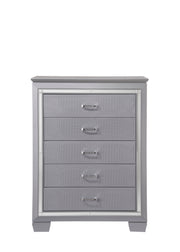 Lillian Silver LED Upholestered Bedroom Set - Lara FurnitureBedroom Set
