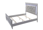 Lillian Silver LED Upholestered Bedroom Set - Lara FurnitureBedroom Set