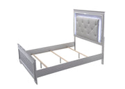 Lillian Silver LED Upholestered Bedroom Set - Lara FurnitureBedroom Set