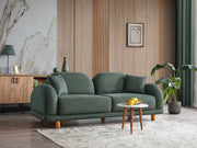 Bahama 4-pieces (2 Sofa & 2 Chair) Livingroom in White - Green - 200-ELIF-BAH-A182-3311