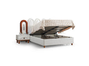 Bahama Bedroom (Queen Frame With Headboard & Dresser With Mirror & Ottoman & 2 Nightstand) - 200-ELIF-BAH-A251-QBED-SET
