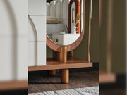Bahama Bedroom (Queen Frame With Headboard & Dresser With Mirror & Ottoman & 2 Nightstand) - 200-ELIF-BAH-A251-QBED-SET