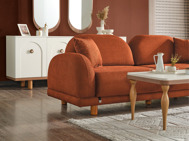 Bahama Convertible Sofa in Green - 200-ELIF-BAH-A182-3