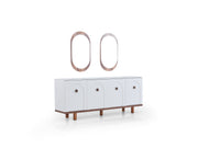 Bahama Diningroom (Consol With Mirror & Dining Table & 6 Dining Chair) - 115-BAH-DT-SET