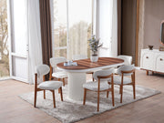 Bahama Diningroom (Consol With Mirror & Dining Table & 6 Dining Chair) - 115-BAH-DT-SET