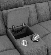 Bahrain 5-piece Power Home Theater Seating Charcoal - 609541PT