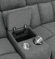 Bahrain 5-piece Upholstered Home Theater Seating Charcoal - 609541T