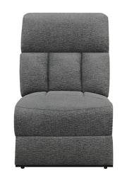 Bahrain Upholstered Armless Chair Charcoal - 609540AC