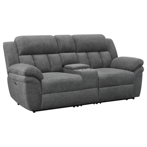 Bahrain Upholstered Power Loveseat Charcoal - 609542P