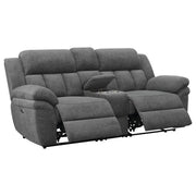 Bahrain Upholstered Power Loveseat Charcoal - 609542P