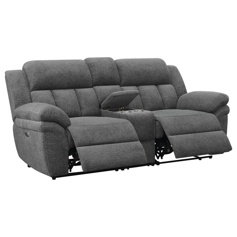 Bahrain Upholstered Power Loveseat Charcoal - 609542P