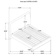 Baldacci Upholstered Queen Platform Bed Curry and Walnut - 315954Q