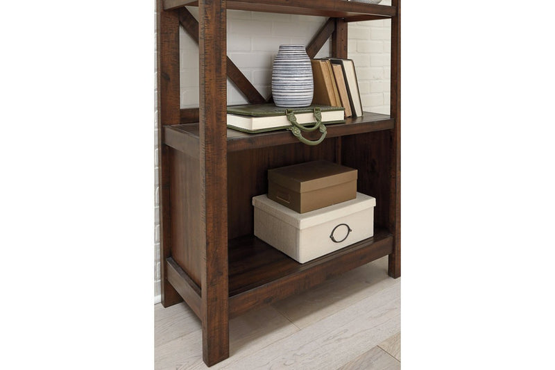Baldridge Rustic Brown 75" Bookcase - Lara FurnitureBookcases