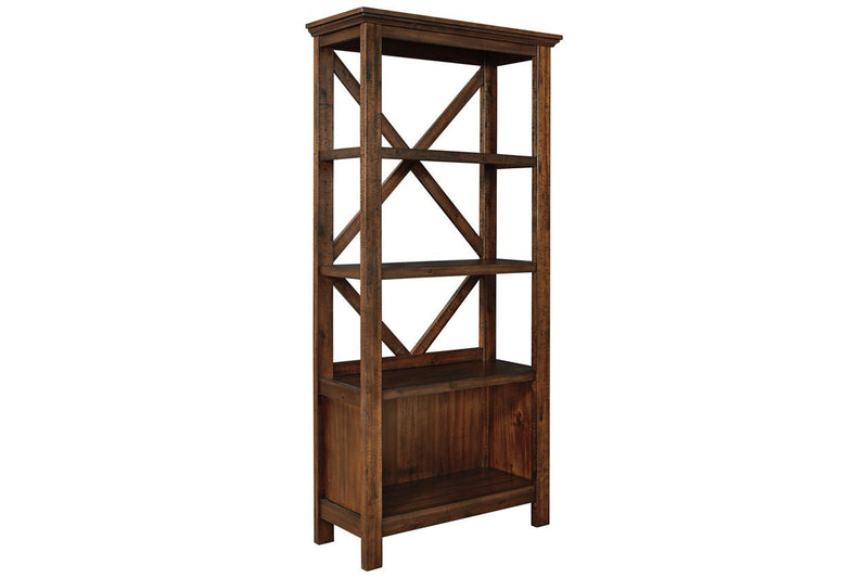 Baldridge Rustic Brown 75" Bookcase - Lara FurnitureBookcases
