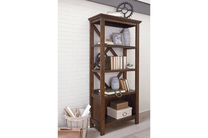 Baldridge Rustic Brown 75" Bookcase - Lara FurnitureBookcases