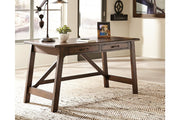 Baldridge Rustic Brown Home Office Desk - Lara FurnitureOffice Desks