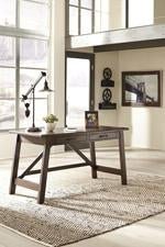 Baldridge Rustic Brown Home Office Desk - Lara FurnitureOffice Desks