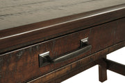 Baldridge Rustic Brown Home Office Desk - Lara FurnitureOffice Desks