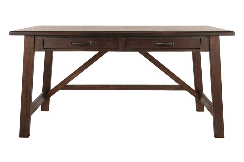 Baldridge Rustic Brown Home Office Desk - Lara FurnitureOffice Desks