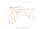 Baldridge Rustic Brown Home Office Desk - Lara FurnitureOffice Desks
