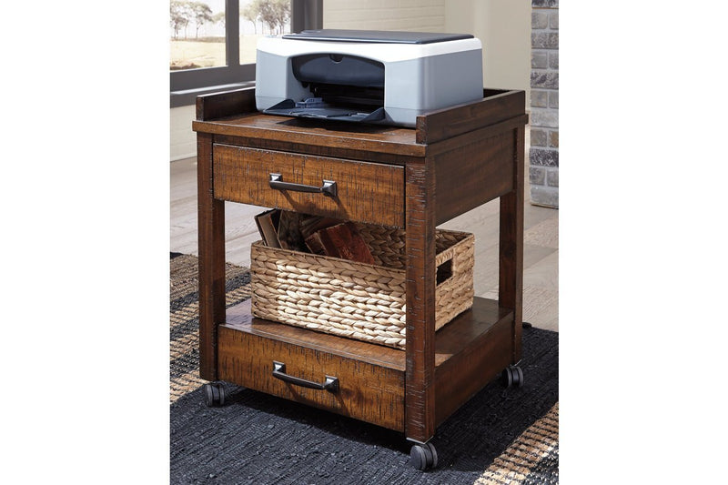 Baldridge Rustic Brown Printer Stand - Lara FurniturePrinter Stand