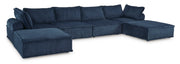 Bales Navy 6 - Piece Modular Seating - Lara FurnitureSectional