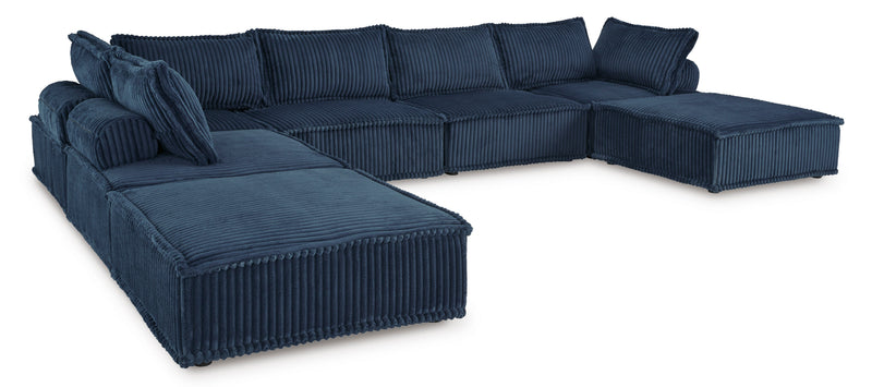 Bales Navy 7 - Piece Modular Seating - Lara FurnitureSectional