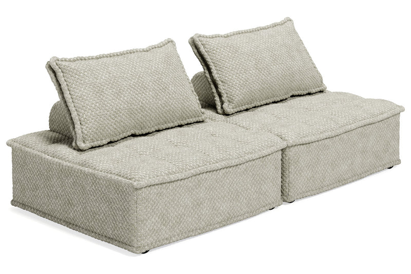 Bales Taupe 2 - Piece Modular Seating - Lara FurnitureLoveseat