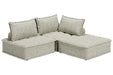 Bales Taupe 3 - Piece Modular Seating - Gate FurnitureSofa