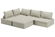 Bales Taupe 5 - Piece Modular Seating - Gate FurnitureSectional