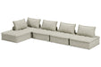 Bales Taupe 5 - Piece Modular Seating - Gate FurnitureSectional