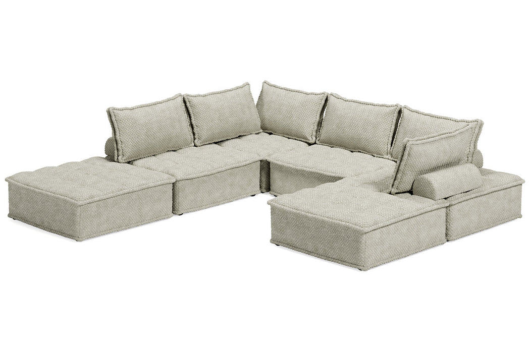 Bales Taupe 6 - Piece Modular Seating - Gate FurnitureSectional