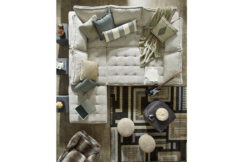 Bales Taupe 7 - Piece Modular Seating - Gate FurnitureSectional