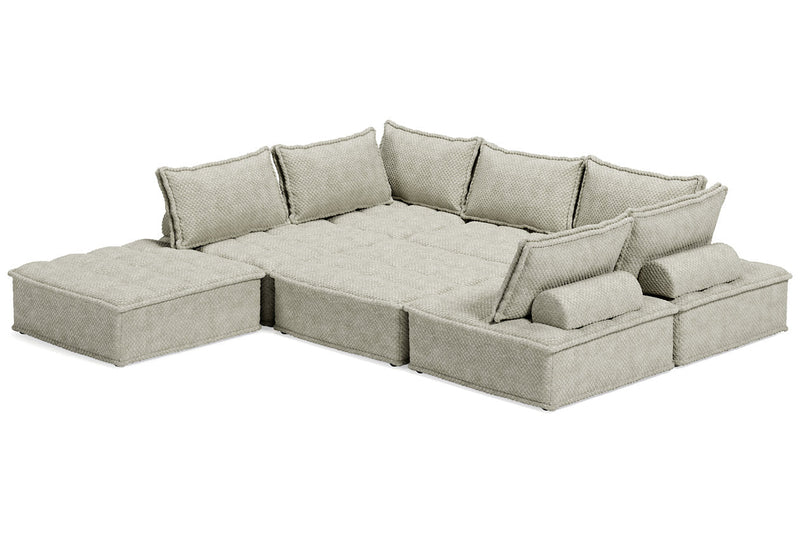 Bales Taupe 7 - Piece Modular Seating - Lara FurnitureSectional