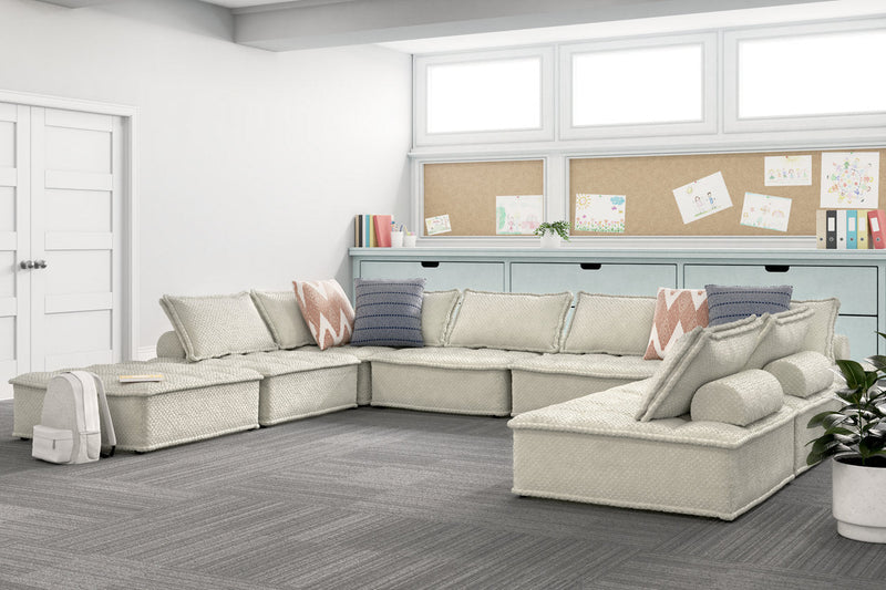 Bales Taupe 8 - Piece Modular Seating - Gate FurnitureSectional